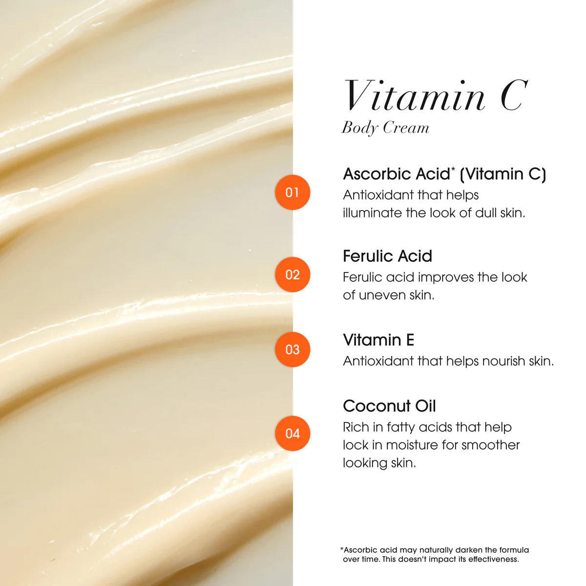 Advanced Clinicals Vitamin C Brightening Body Cream 16oz (454 g)