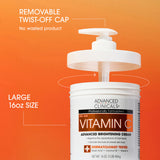 Advanced Clinicals Vitamin C Brightening Body Cream 16oz (454 g)
