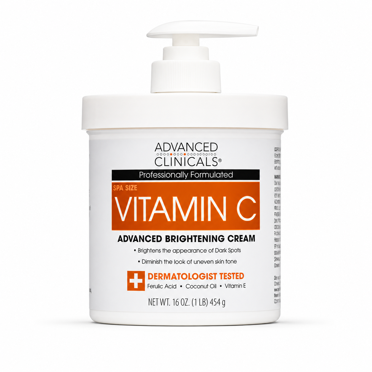 Advanced Clinicals Vitamin C Brightening Body Cream 16oz (454 g)