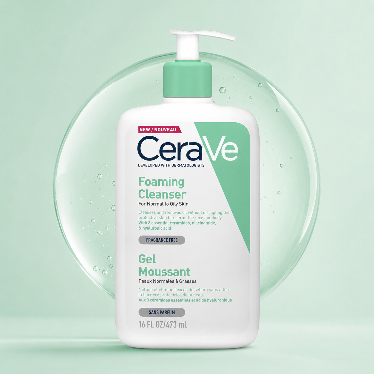 CeraVe Foaming Cleanser for Normal to Oily Skin 473ml
