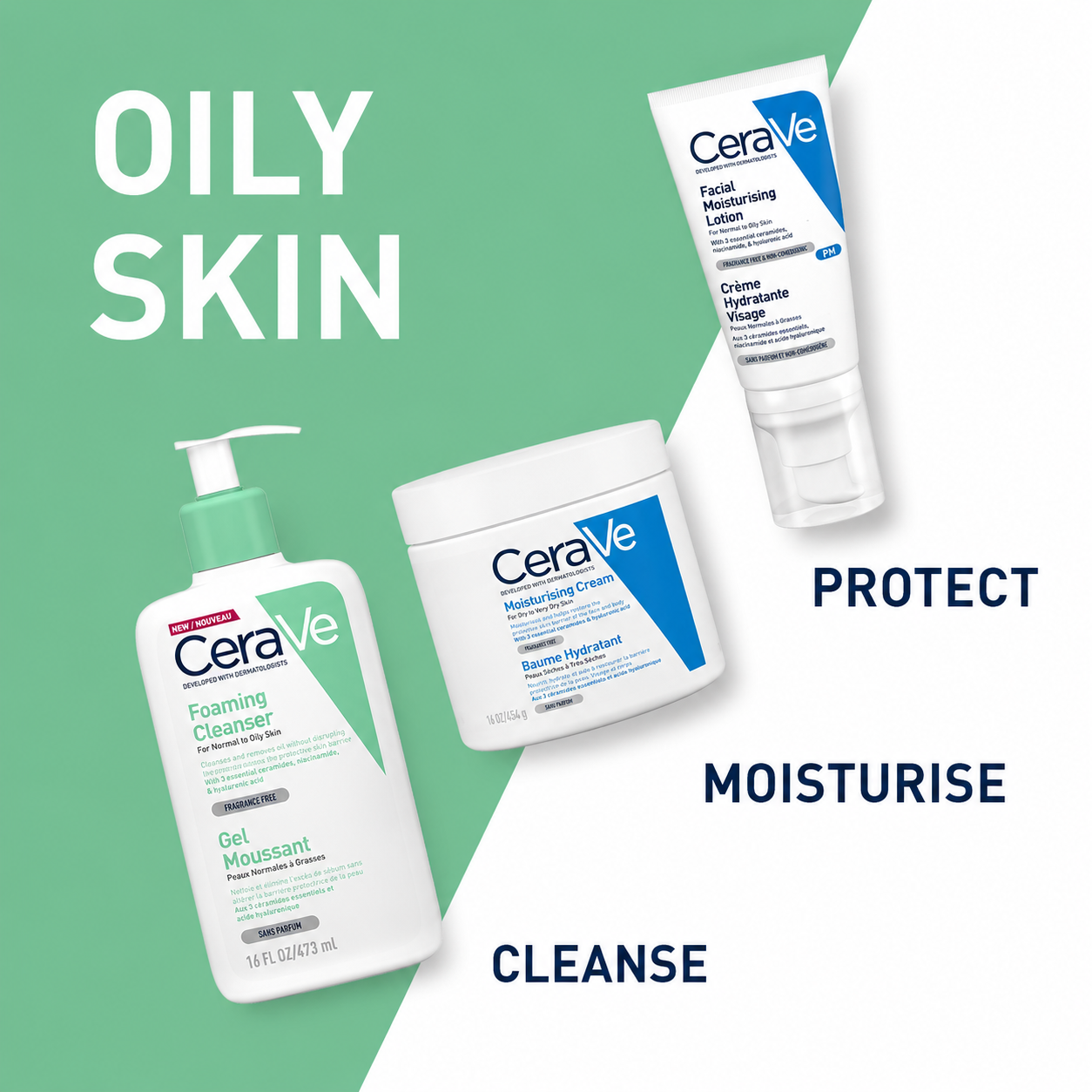 CeraVe Foaming Cleanser for Normal to Oily Skin 473ml