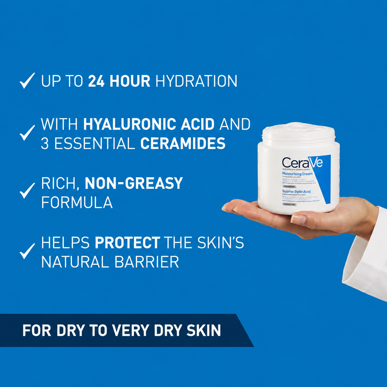 CeraVe Moisturising Cream for Dry to Very Dry Skin