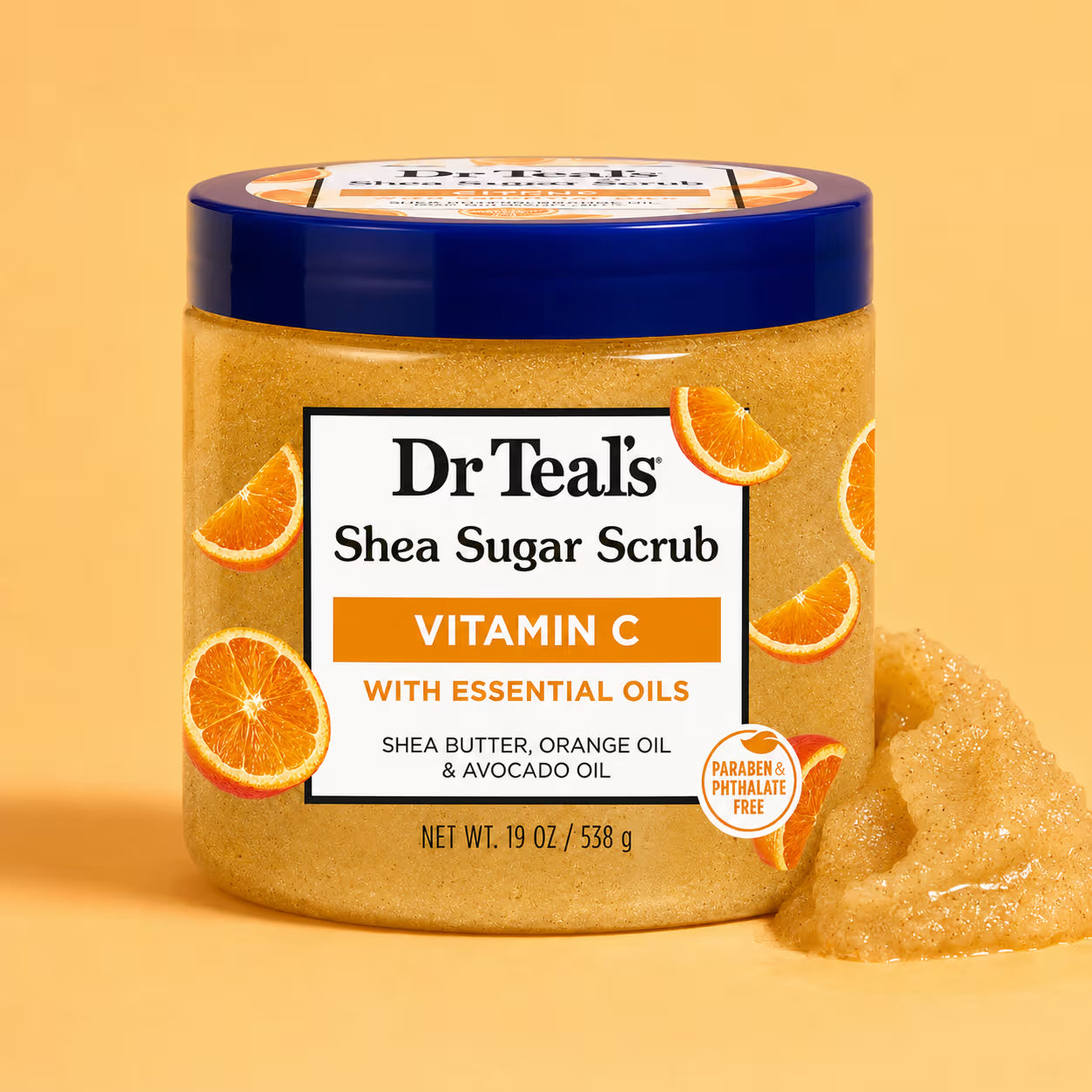 Dr Teal’s Shea Sugar Body Scrub with Citrus Essential Oils & Vitamin C 538g