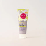Tube of eos shea butter hand cream on a white background