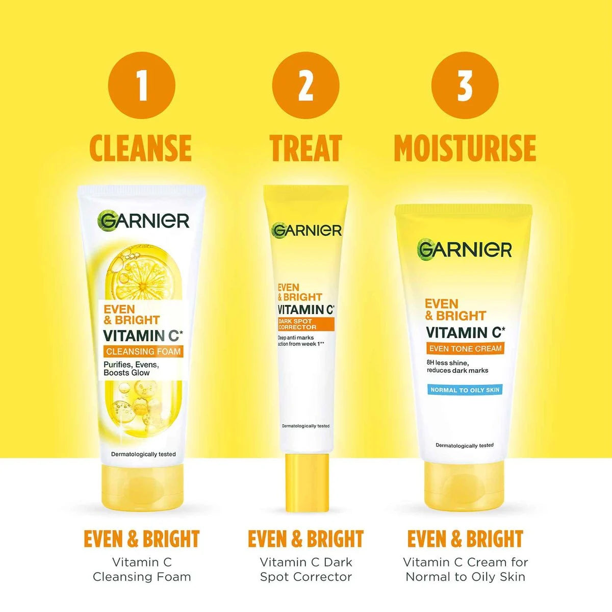 Garnier Even & Bright Vitamin C Cleansing Foam 100ml