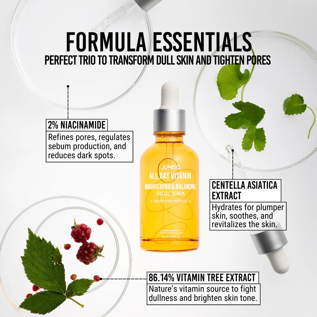 JUMISO All Day Vitamin Brightening & Balancing Facial Serum 30ml