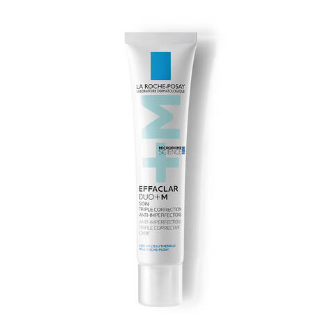 La Roche-Posay Effaclar Duo+M skincare tube on a white background