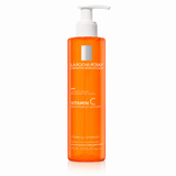 A 500 mL bottle of La Roche-Posay Vitamin C Brightening Cleanser in a translucent orange bottle with a white pump dispenser, shown on a clean white background.