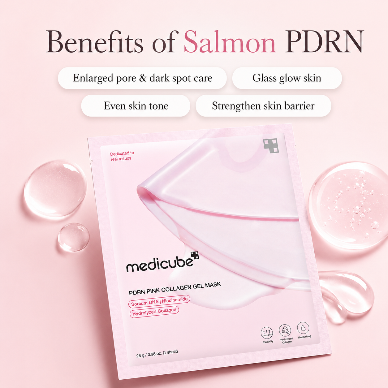 MEDICUBE PDRN Pink Collagen Gel Mask (28g x 4ea)