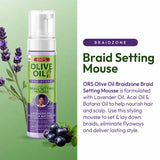 ORS Olive Oil Braidzone Braid Setting Mousse for Hair & Scalp Nourishment (7.0 oz)