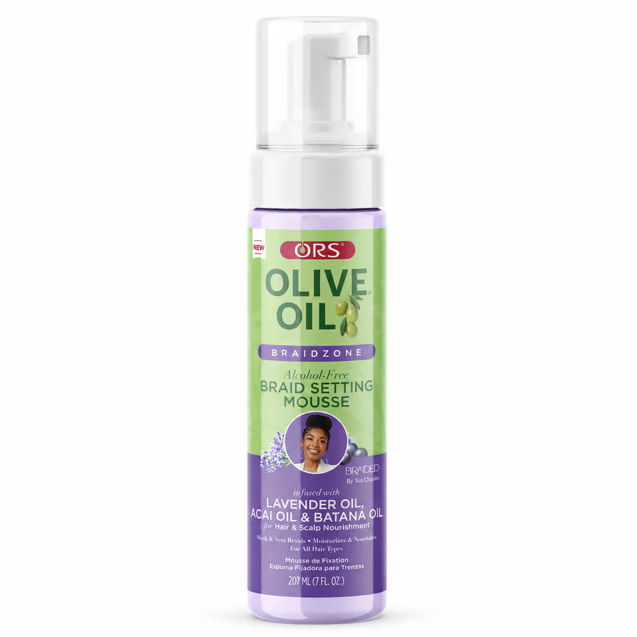 ORS Olive Oil Braidzone Braid Setting Mousse for Hair & Scalp Nourishment (7.0 oz)