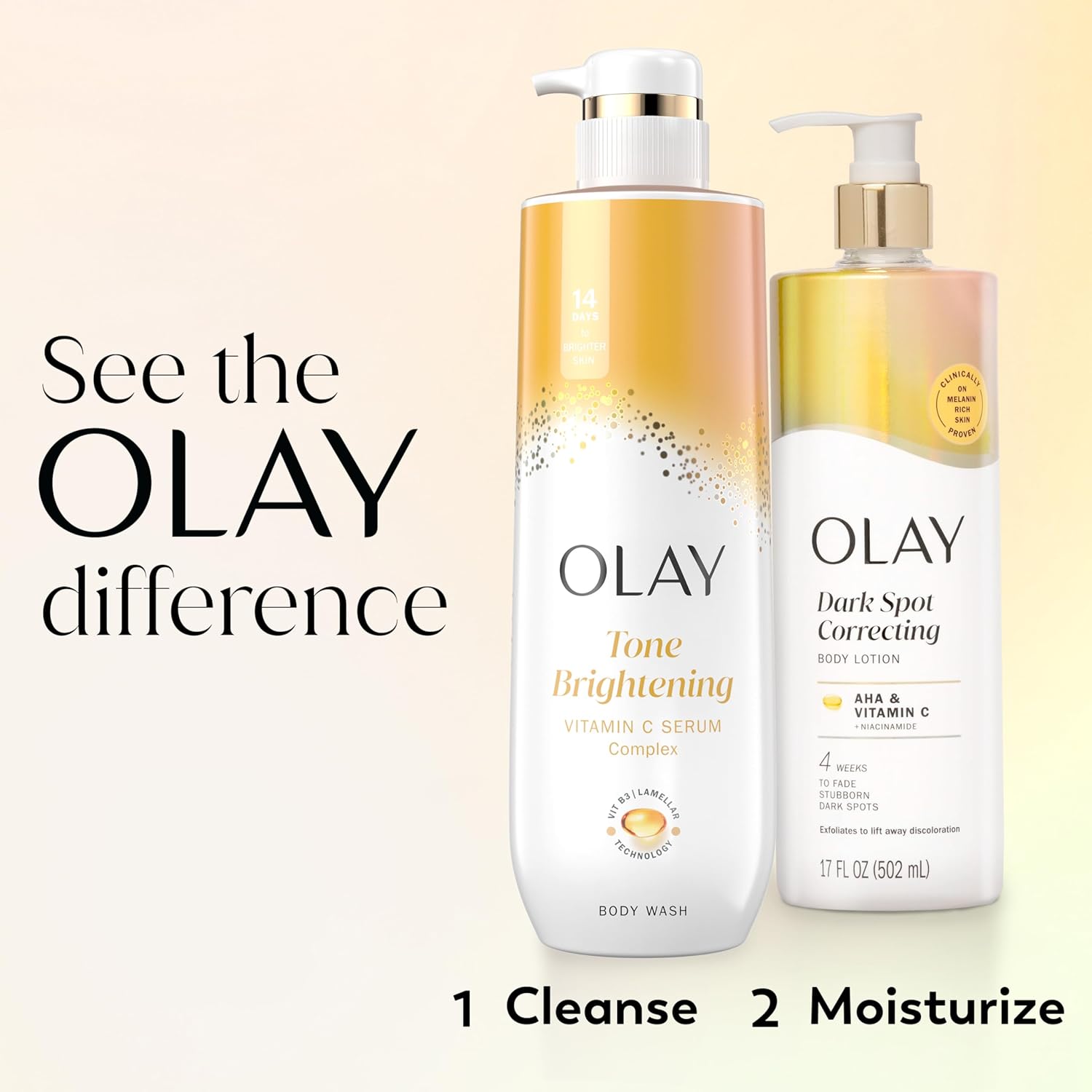 Olay Dark Spot Correcting Body Lotion with AHA, Vitamin C & Niacinamide 502ml