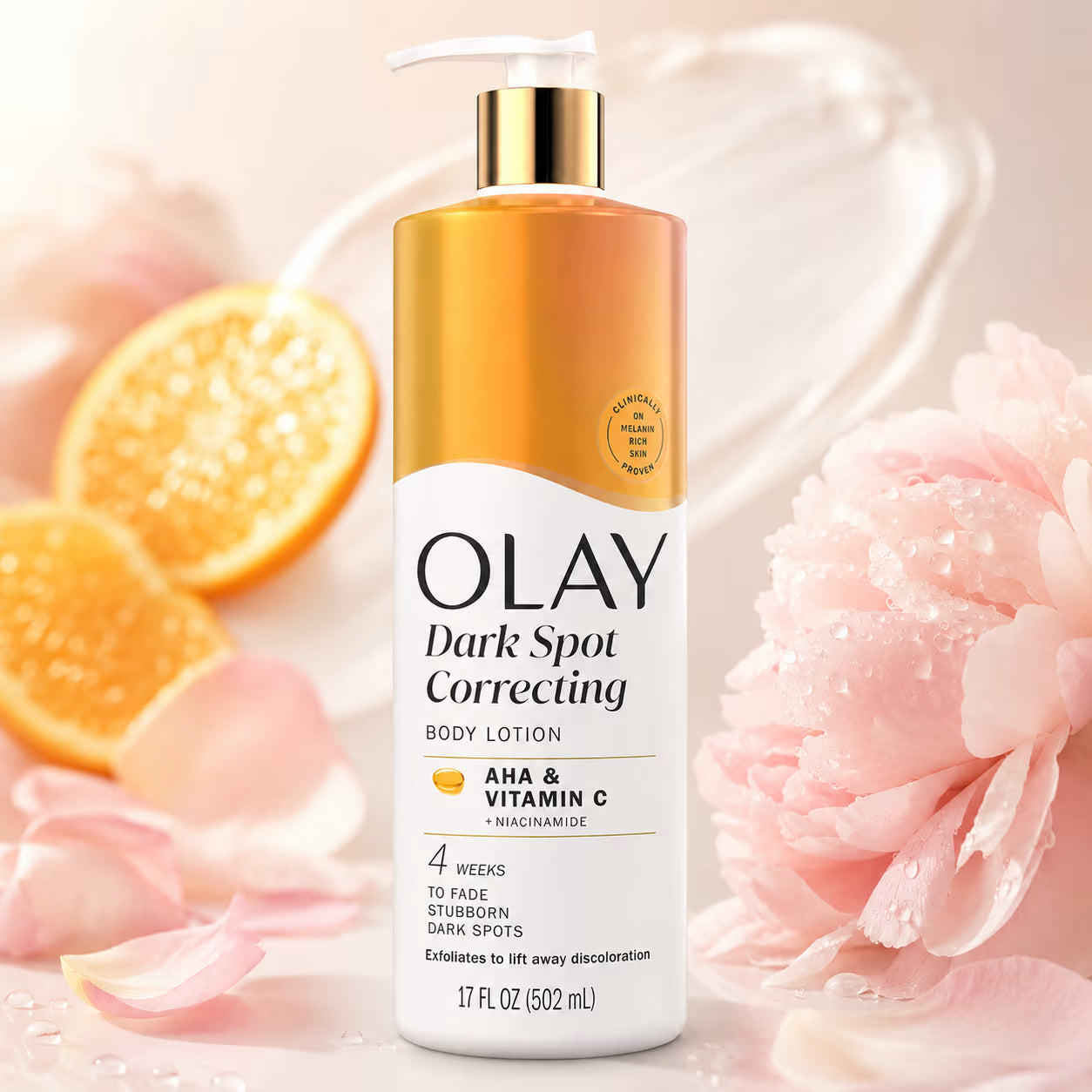 Olay Dark Spot Correcting Body Lotion with AHA, Vitamin C & Niacinamide 502ml