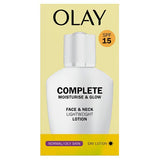 OLAY Complete Moisturize & Glow lotion packaging on a white background