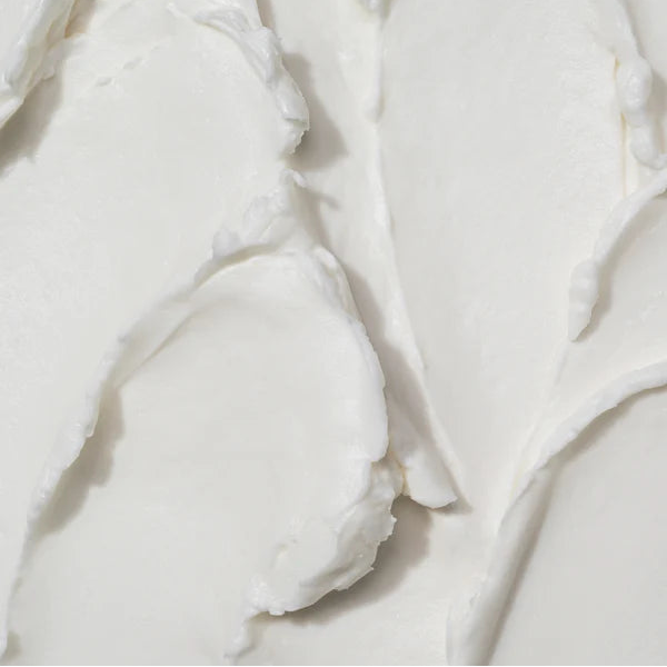 Close-up of white cream with a soft texture